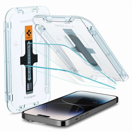 Spigen Glass Apple iPhone 14 Pro Max Met Montage Frame EZ FIT - 2 Pack AGL05202 - Casebump