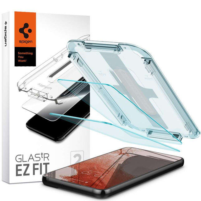 Spigen Glass Samsung Galaxy S22 Met Montage Frame EZ FIT - 2 Pack AGL04151 - Casebump