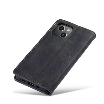 CASEME iPhone 13 Retro Wallet Case - Black - Casebump
