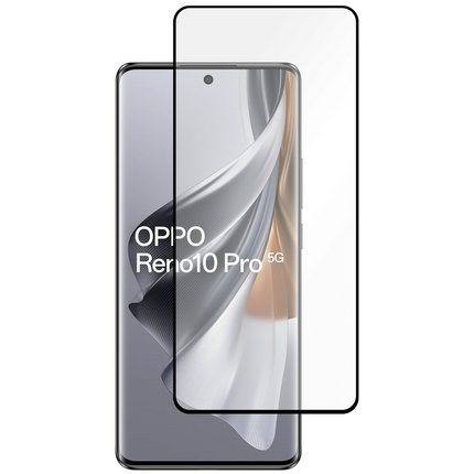 Oppo Reno10 Pro 5G Full Cover Tempered Glass -  Screenprotector - Black - Casebump