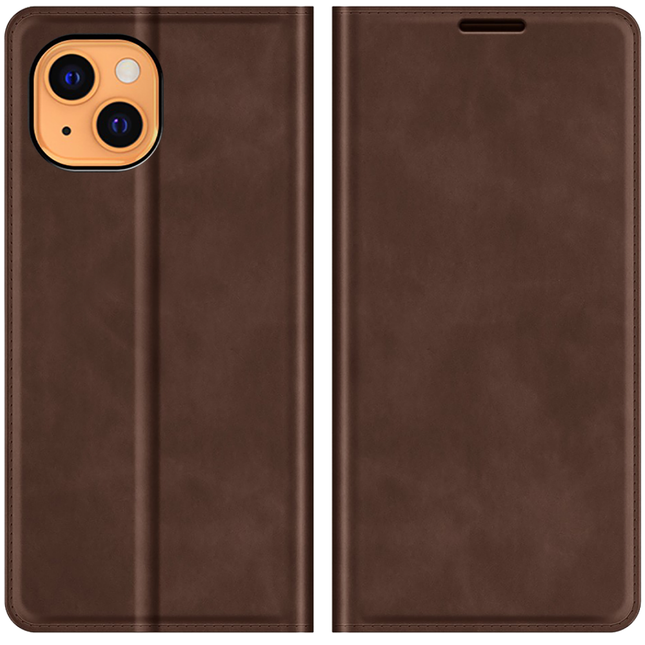 Apple iPhone 13 Wallet Case Magnetic - Brown - Casebump