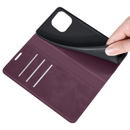 Apple iPhone 14 Plus Wallet Case Magnetic - Dark Purple - Casebump
