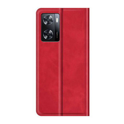 Oppo A57 Wallet Case Magnetic - Red - Casebump