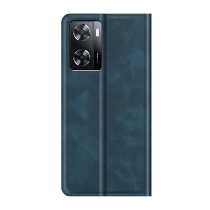 Oppo A57s Wallet Case Magnetic - Blue - Casebump