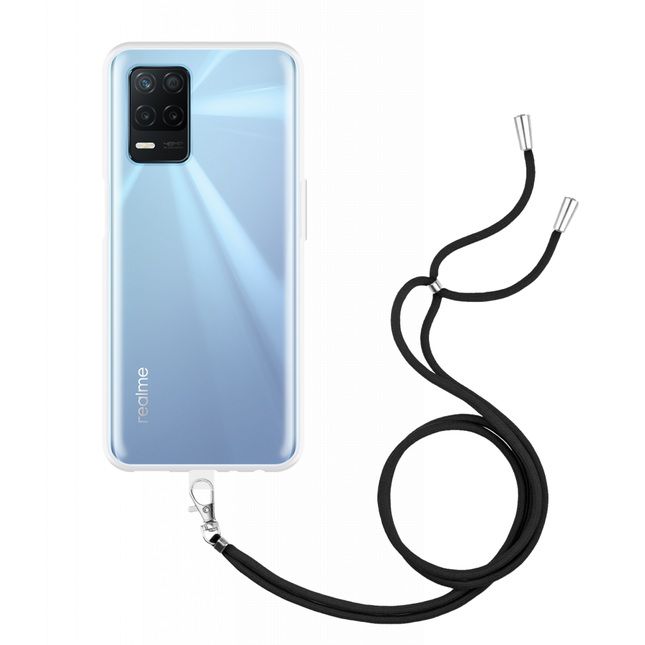 Realme 8 5G Soft TPU Case with Strap - (Clear) - Casebump