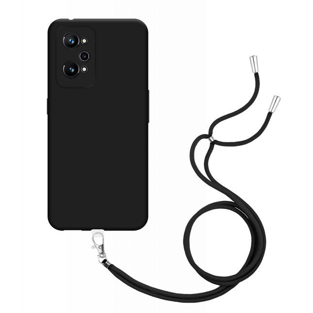 Realme GT Neo 3T Soft TPU Case with Strap - (Black) - Casebump