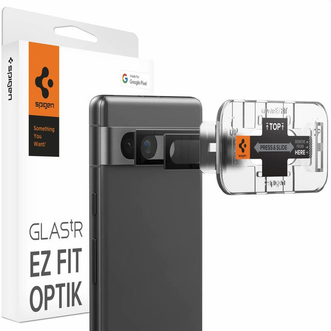 Spigen OPTIK.TIK.TR EZ FIT Camera Lens Glass Google Pixel 7a Ultra (2 pack) - Casebump