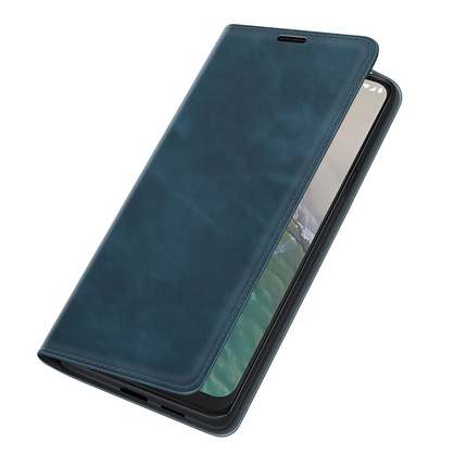 Nokia C32 Magnetic Wallet Case - Blue - Casebump
