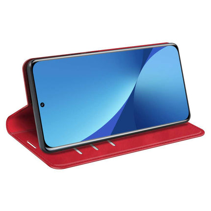 Xiaomi 12 Pro Wallet Case Magnetic - Red - Casebump