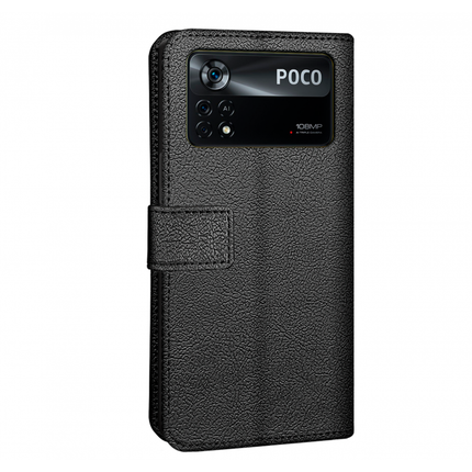 Xiaomi Poco X4 Pro Wallet Case (Black) - Casebump